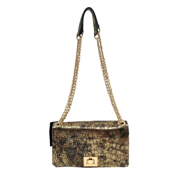 I.N.C. International Concepts Metal Croco Ajae Quilted Crossbody - NWT - Picture 1 of 11